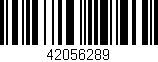 Código de barras (EAN, GTIN, SKU, ISBN): '42056289'