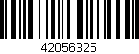 Código de barras (EAN, GTIN, SKU, ISBN): '42056325'