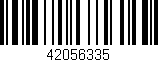 Código de barras (EAN, GTIN, SKU, ISBN): '42056335'