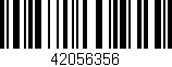 Código de barras (EAN, GTIN, SKU, ISBN): '42056356'