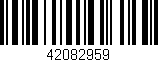 Código de barras (EAN, GTIN, SKU, ISBN): '42082959'