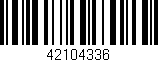 Código de barras (EAN, GTIN, SKU, ISBN): '42104336'