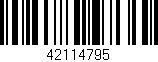 Código de barras (EAN, GTIN, SKU, ISBN): '42114795'