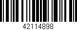 Código de barras (EAN, GTIN, SKU, ISBN): '42114898'