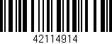 Código de barras (EAN, GTIN, SKU, ISBN): '42114914'