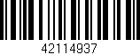 Código de barras (EAN, GTIN, SKU, ISBN): '42114937'