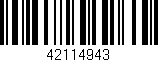 Código de barras (EAN, GTIN, SKU, ISBN): '42114943'