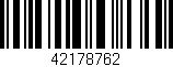 Código de barras (EAN, GTIN, SKU, ISBN): '42178762'