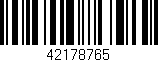 Código de barras (EAN, GTIN, SKU, ISBN): '42178765'