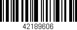 Código de barras (EAN, GTIN, SKU, ISBN): '42189606'