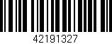 Código de barras (EAN, GTIN, SKU, ISBN): '42191327'