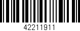 Código de barras (EAN, GTIN, SKU, ISBN): '42211911'