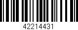 Código de barras (EAN, GTIN, SKU, ISBN): '42214431'