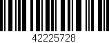 Código de barras (EAN, GTIN, SKU, ISBN): '42225728'