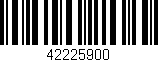 Código de barras (EAN, GTIN, SKU, ISBN): '42225900'