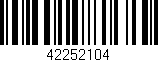 Código de barras (EAN, GTIN, SKU, ISBN): '42252104'