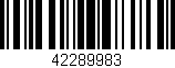 Código de barras (EAN, GTIN, SKU, ISBN): '42289983'