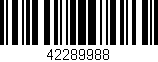 Código de barras (EAN, GTIN, SKU, ISBN): '42289988'