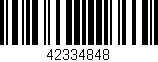 Código de barras (EAN, GTIN, SKU, ISBN): '42334848'