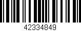 Código de barras (EAN, GTIN, SKU, ISBN): '42334849'
