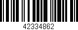 Código de barras (EAN, GTIN, SKU, ISBN): '42334862'