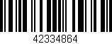 Código de barras (EAN, GTIN, SKU, ISBN): '42334864'