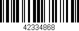 Código de barras (EAN, GTIN, SKU, ISBN): '42334868'
