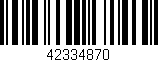 Código de barras (EAN, GTIN, SKU, ISBN): '42334870'
