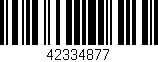 Código de barras (EAN, GTIN, SKU, ISBN): '42334877'