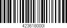 Código de barras (EAN, GTIN, SKU, ISBN): '423618000I'