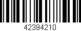Código de barras (EAN, GTIN, SKU, ISBN): '42394210'