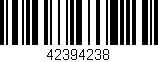Código de barras (EAN, GTIN, SKU, ISBN): '42394238'