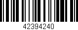 Código de barras (EAN, GTIN, SKU, ISBN): '42394240'