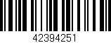 Código de barras (EAN, GTIN, SKU, ISBN): '42394251'