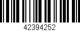 Código de barras (EAN, GTIN, SKU, ISBN): '42394252'