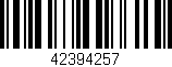 Código de barras (EAN, GTIN, SKU, ISBN): '42394257'