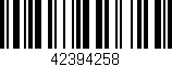 Código de barras (EAN, GTIN, SKU, ISBN): '42394258'