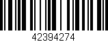 Código de barras (EAN, GTIN, SKU, ISBN): '42394274'