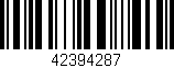 Código de barras (EAN, GTIN, SKU, ISBN): '42394287'