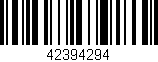 Código de barras (EAN, GTIN, SKU, ISBN): '42394294'
