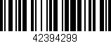 Código de barras (EAN, GTIN, SKU, ISBN): '42394299'