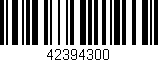 Código de barras (EAN, GTIN, SKU, ISBN): '42394300'