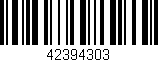 Código de barras (EAN, GTIN, SKU, ISBN): '42394303'