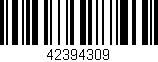 Código de barras (EAN, GTIN, SKU, ISBN): '42394309'