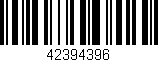 Código de barras (EAN, GTIN, SKU, ISBN): '42394396'