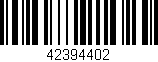 Código de barras (EAN, GTIN, SKU, ISBN): '42394402'