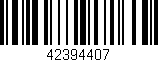 Código de barras (EAN, GTIN, SKU, ISBN): '42394407'