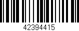 Código de barras (EAN, GTIN, SKU, ISBN): '42394415'