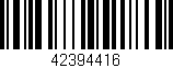 Código de barras (EAN, GTIN, SKU, ISBN): '42394416'