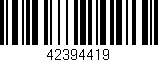 Código de barras (EAN, GTIN, SKU, ISBN): '42394419'